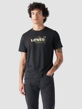 Levi's® Men's Phantom Batwing Short Sleeve Logo Crewneck T-Shirt - Black M or XL